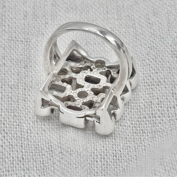 Sterling Silver Multi Gemstone Statement Ring. This beauty can be worn anywhere. - Picture 5 of 5